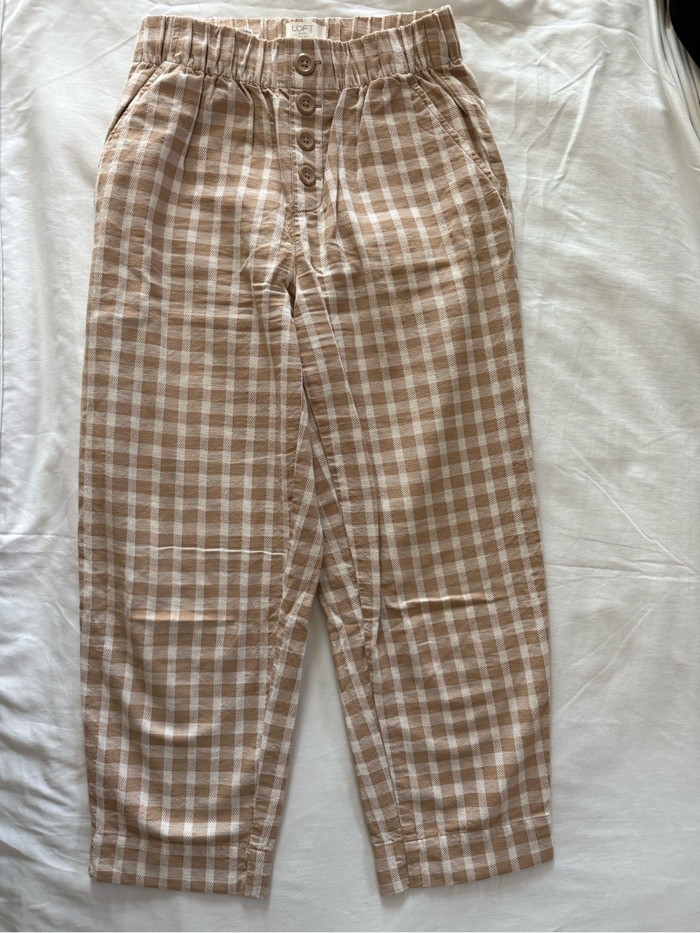 Loft Gingham Trousers Size XS petite